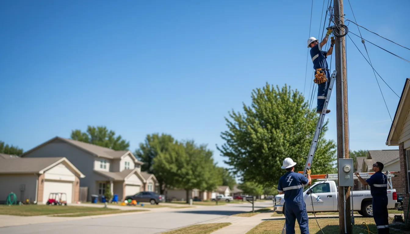 Residential electrician providing installation services in Clawson, UT